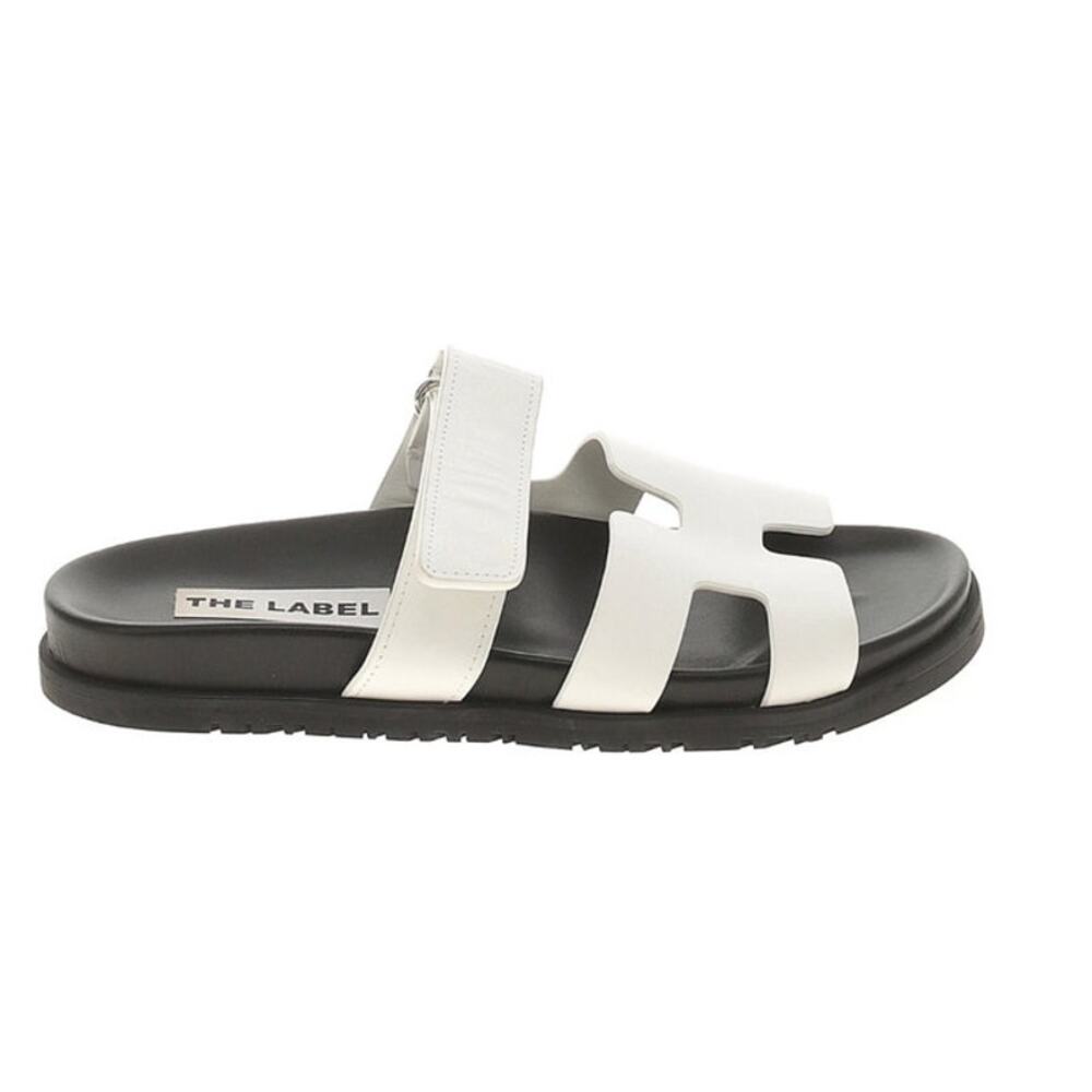 The Label White and black sandals